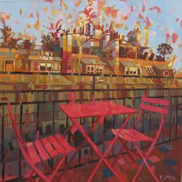 Pintura, Pop-impression au soleil couchant, Rudyard Heaton