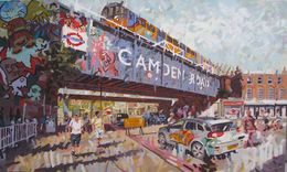 Pintura, Crossing the pink street, Rudyard Heaton