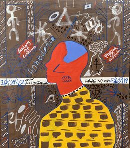 Pintura, Anhedonia - 21st Century, Contemporary, Abstract, Pop Culture, Love, Loneliness, Olumide Ajayi