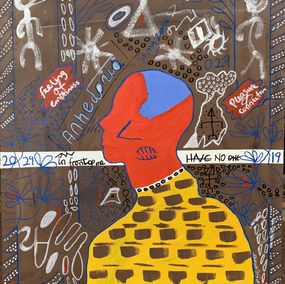 Painting, Anhedonia - 21st Century, Contemporary, Abstract, Pop Culture, Love, Loneliness, Olumide Ajayi