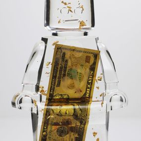 Sculpture, Roboclusion 10 Dollars gold, Vincent Sabatier