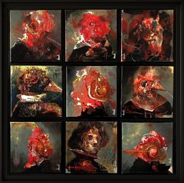 Pintura, Couleurs de Diego - (Composition de 9 Tableaux 30x30 sur encadrement), Loic Tarin Doud