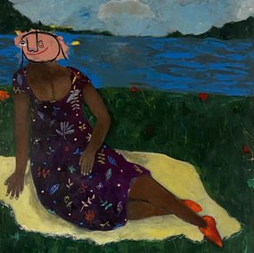 Pintura, Untitled VI - 21st Century, Contemporary, Figurative, Neo-Expressionism, Modern, Wisdom Uche