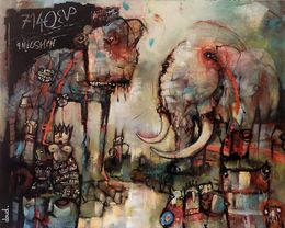 Peinture, Paleolitic Selfie, Loic Tarin Doud