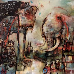 Painting, Paleolitic Selfie, Loic Tarin Doud