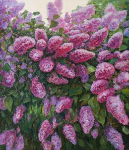 Painting, The Sunny Lilac Bush, Nikolay Dmitriev