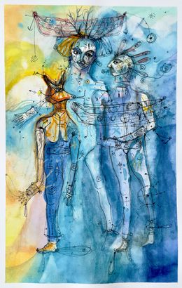 Zeichnungen, Blue Meeting, Yvan Genest