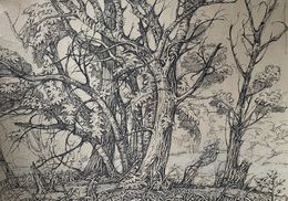 Painting, Trees, Oleg Litvinov