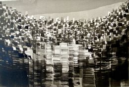 Dessin, Abstract Cityscape A4-08, Frank De Blok