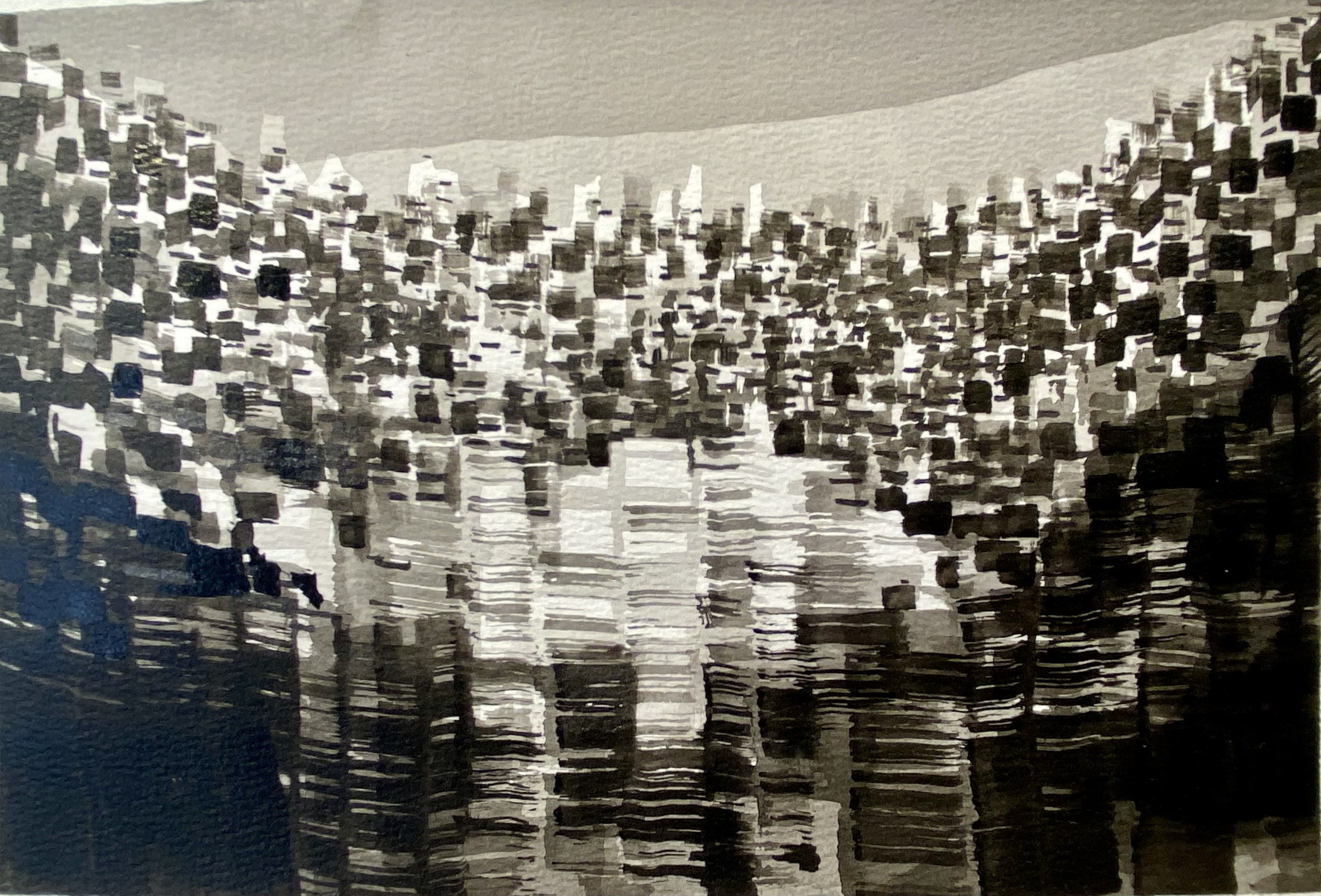 Frank De Blok, Abstract Cityscape A4-08 Frank De Blok, Abstract Cityscape A4-08