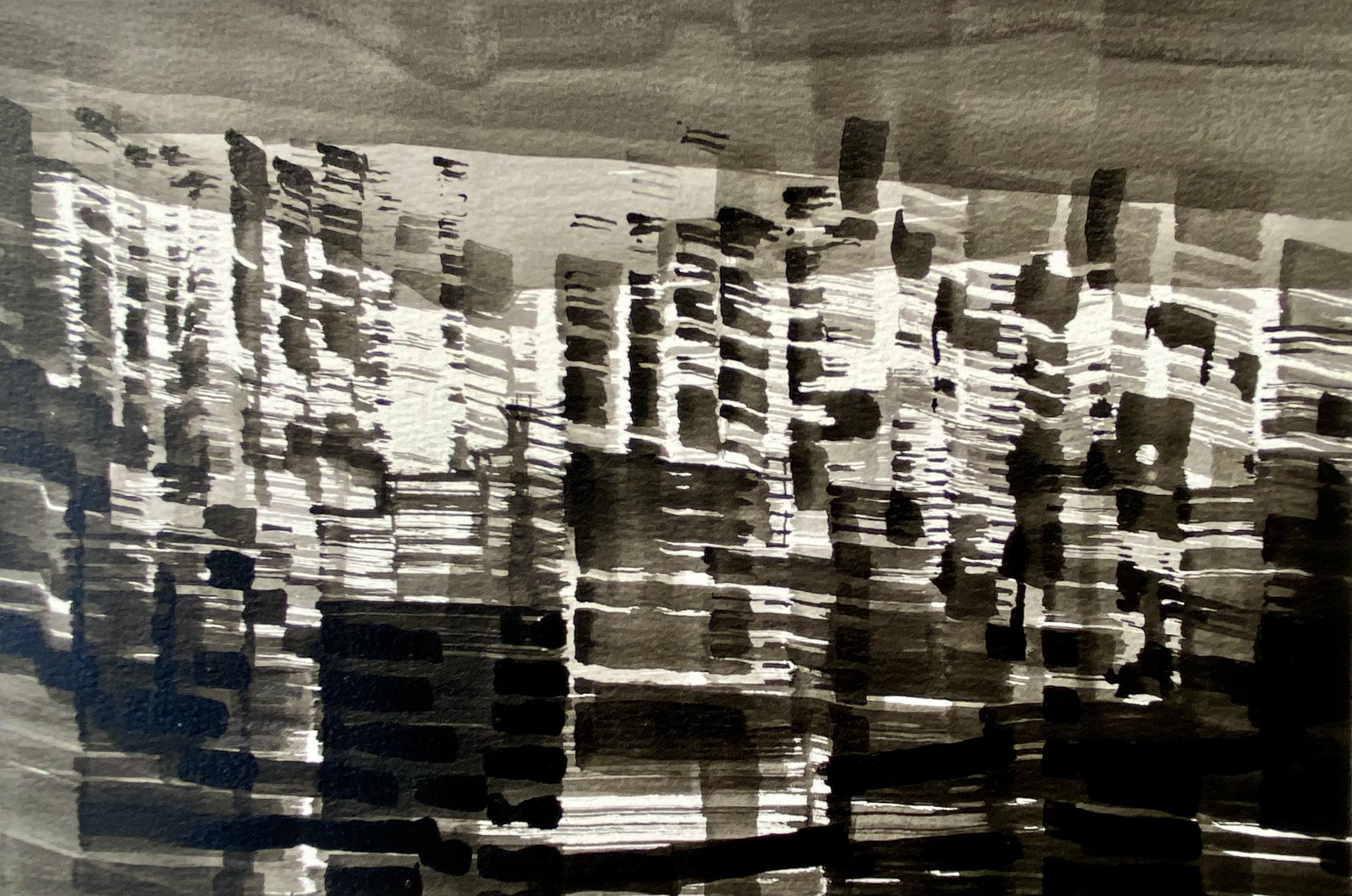 Frank De Blok, Abstract Cityscape A4-07 Frank De Blok, Abstract Cityscape A4-07
