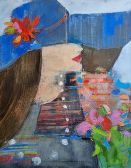 Peinture, Blue hat, Victoria Cozmolici