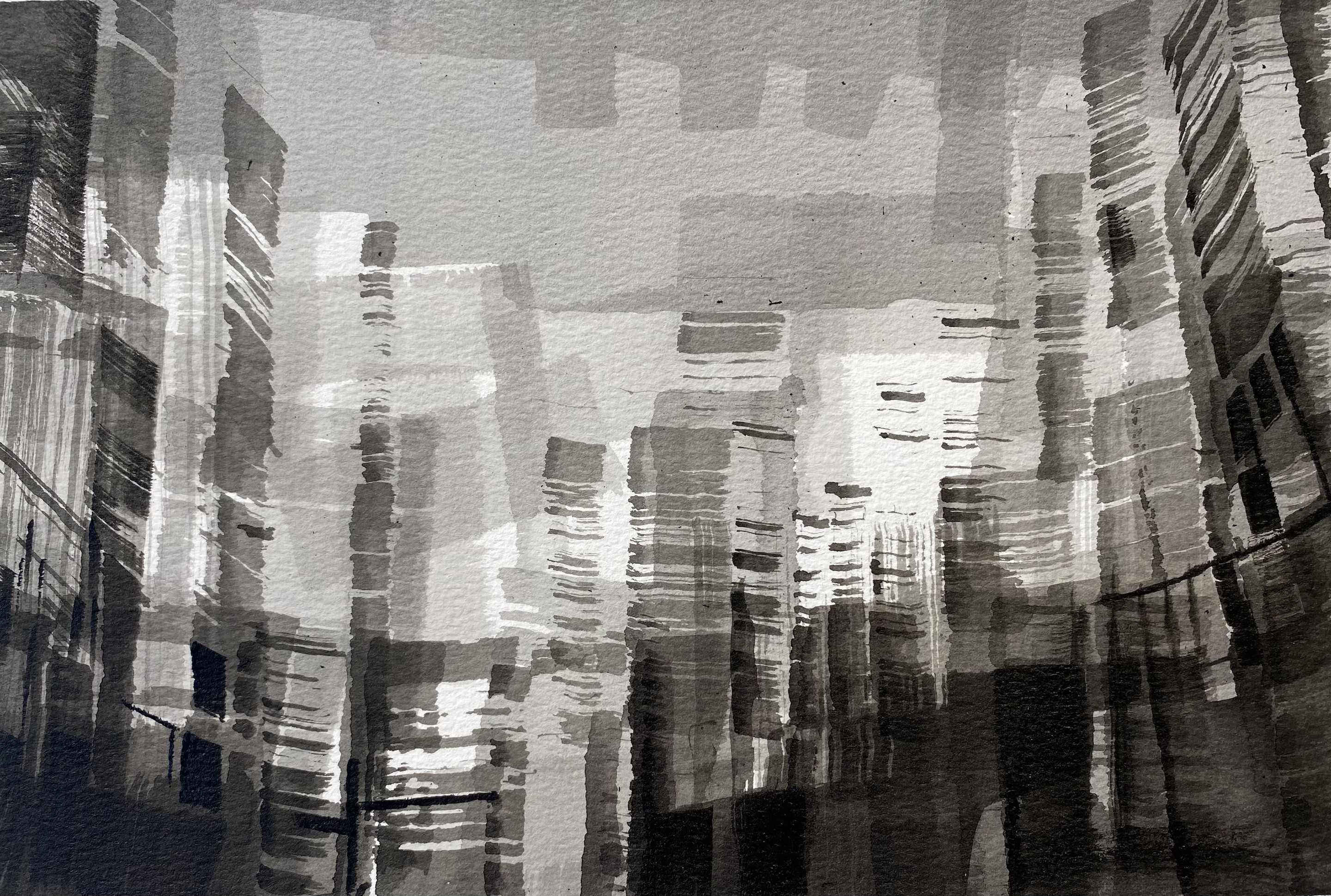 Frank De Blok, Abstract Cityscape A4-04 Frank De Blok, Abstract Cityscape A4-04