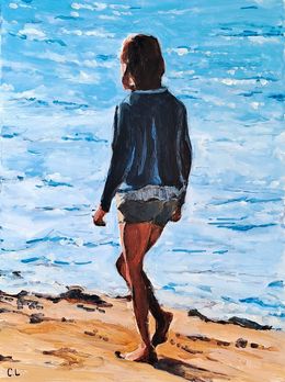 Gemälde, Je marche 1, Carole Leprince