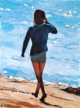Gemälde, Je marche 3, Carole Leprince