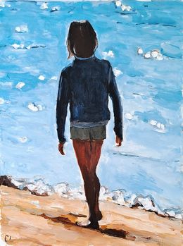 Gemälde, Je marche 4, Carole Leprince