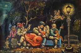 Gemälde, Society in the Park, Daniil Litvinov