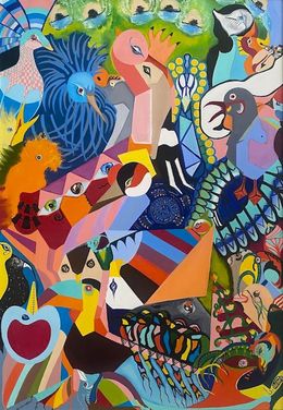 Gemälde, Birds, Saba Dolikashvili