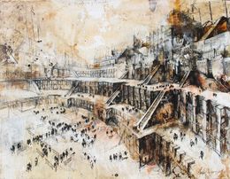 Pintura, Caminos divergentes II, Gustavo Díaz Sosa