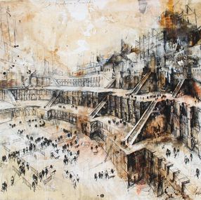 Peinture, Caminos divergentes II, Gustavo Díaz Sosa