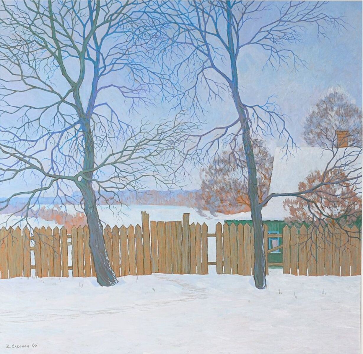 Valery Savenets, Snow Covered Yard Valery Savenets, Snow Covered Yard