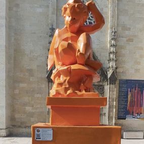 Sculpture, Chérubin à la tortue et à la salamandre, Stéphane Munoz