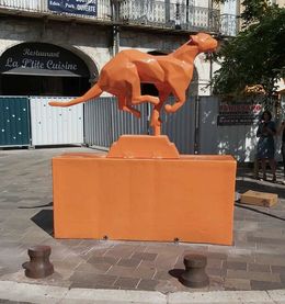 Escultura, Léopard en course, Stéphane Munoz