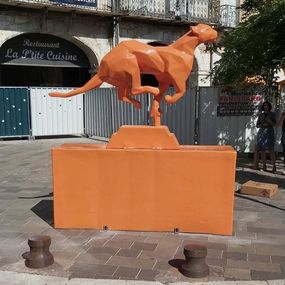 Sculpture, Léopard en course, Stéphane Munoz