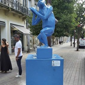 Sculpture, Singe regardant le ciel, Stéphane Munoz