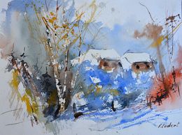 Painting, Winter landscape, Pol Ledent