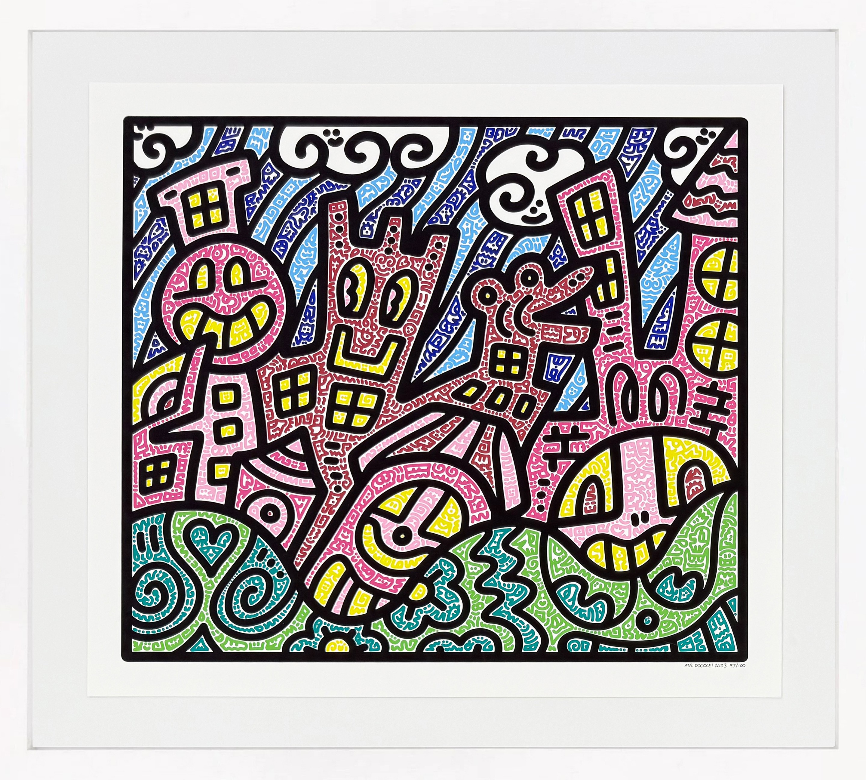 Mr Doodle, Pretty City (framed hand signed screen print) Mr Doodle, Pretty City (framed hand signed screen print)