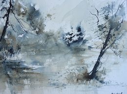 Painting, Misty waters, Pol Ledent