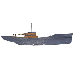 Skulpturen, Chalutier - bateau sculpture murale ou à poser recto/verso, Valentine Penders