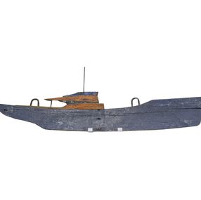 Scultura, Chalutier - bateau sculpture murale ou à poser recto/verso, Valentine Penders
