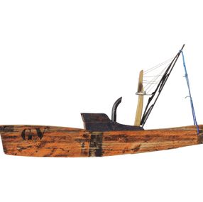 Sculpture, Senneur rouge - bateau sculpture murale ou à poser, Ronan Penanhoat