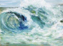 Gemälde, La vague - paysage marin, Nath Brinon
