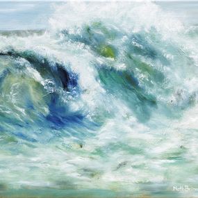 Gemälde, La vague - paysage marin, Nath Brinon