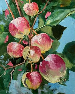Pintura, Apple tree. Apple blossom. Landscape, Schagen Vita