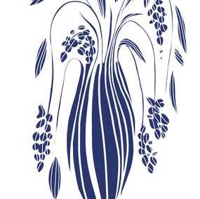 Print, Blue still life, Nina Tsorieva