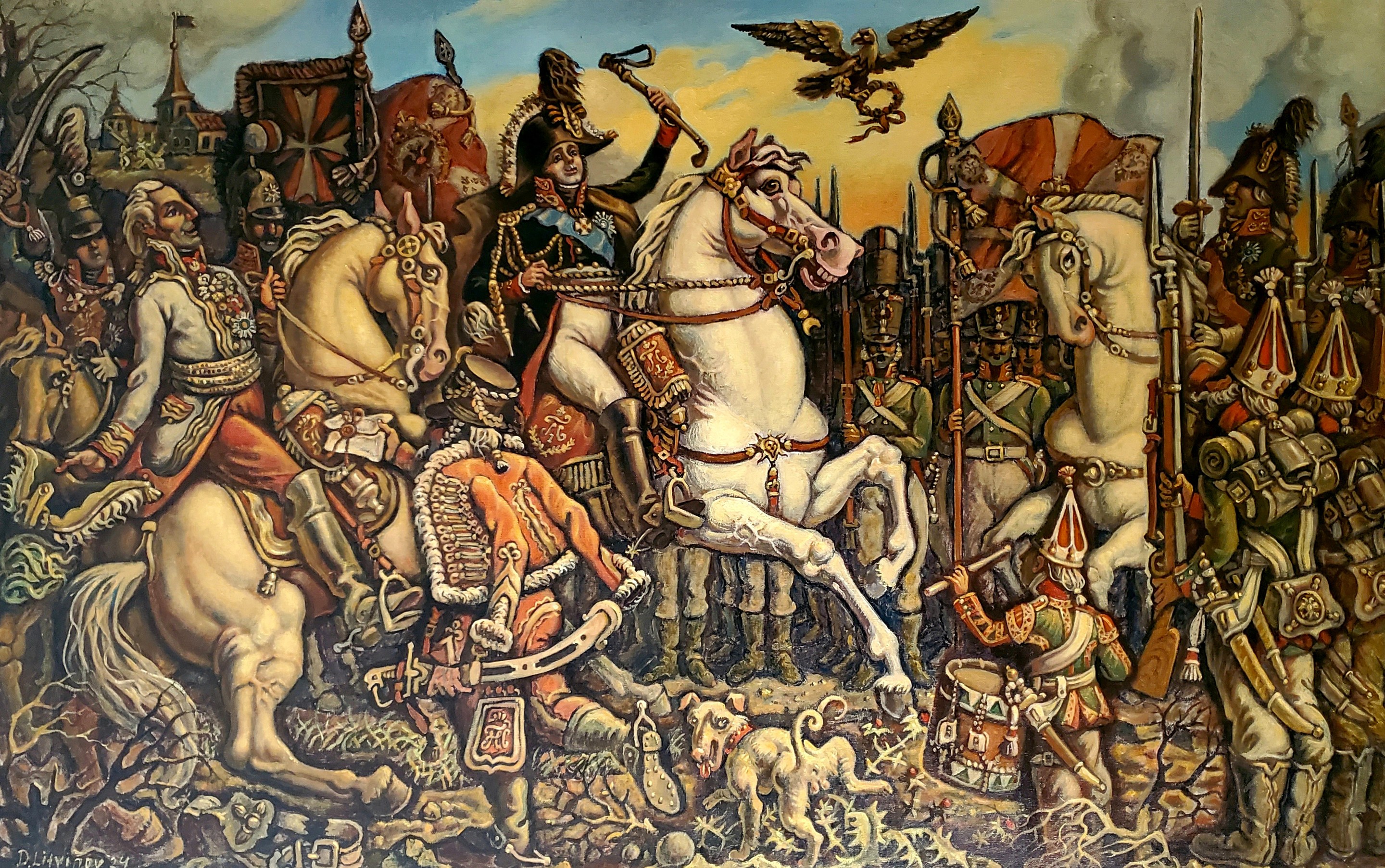 Daniil Litvinov, Alexander the First – Battle of Austerlitz (Triptych – Left Side) Daniil Litvinov, Alexander the First – Battle of Austerlitz (Triptych – Left Side)