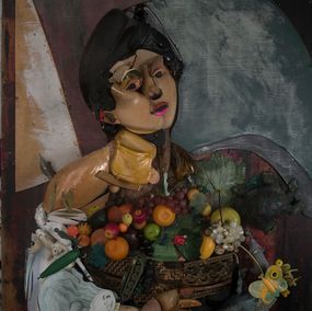 Sculpture, Jeune homme à la corbeille de fruits, Bernard Pras