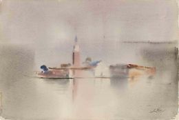Fine Art Drawings, View of Burano, Carlo Ravagnan