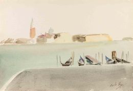 Fine Art Drawings, View of Giudecca from the Molo, Venice, Carlo Ravagnan