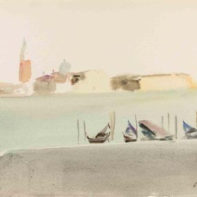 Disegno, View of Giudecca from the Molo, Venice, Carlo Ravagnan