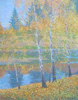 Pittura, Birch trees, Valery Savenets