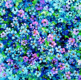 Pittura, Wild Forget Me Not Floral Field, Soos Roxana