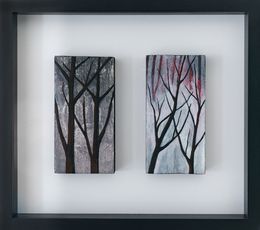 Gemälde, Ipostaze ale copacilor I / Tree poses I, diptych, Amalia Crisan