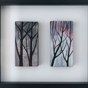 Gemälde, Ipostaze ale copacilor I / Tree poses I, diptych, Amalia Crisan