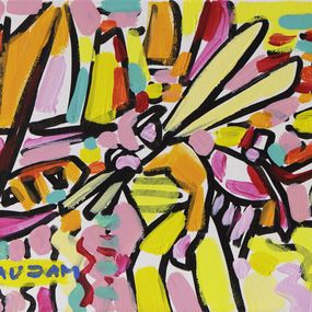 Peinture, Le retour du rameur - Scène de vie maritime fauvisme, Daniel Paugam