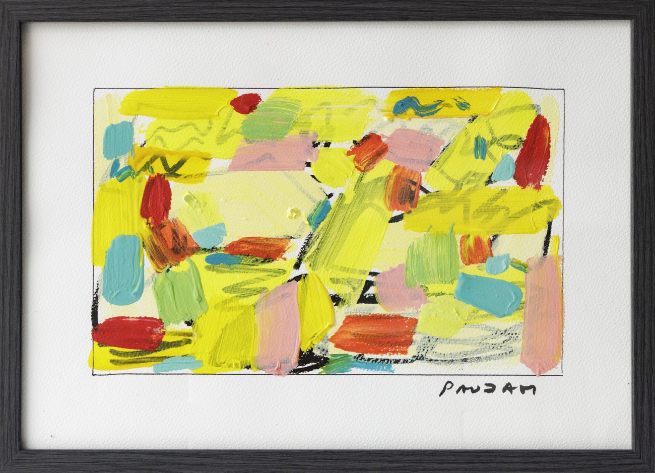 Daniel Paugam, Les roches abstraites jaunes - Paysage côtier fauvisme Daniel Paugam, Les roches abstraites jaunes - Paysage côtier fauvisme